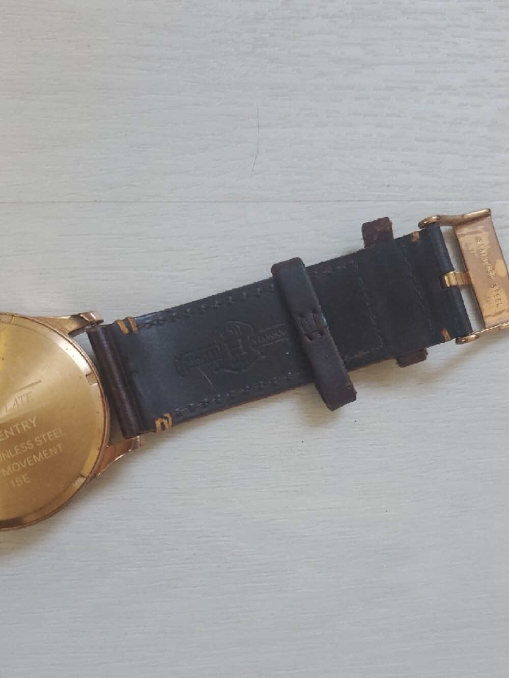 Nixon Rose Gold Case Gray Dial Brown Leather Strap Watch - Picture 6 of 8